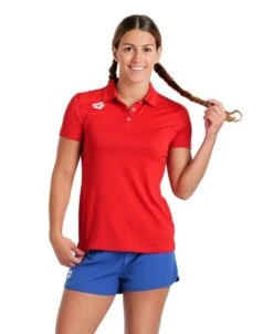 Arena Women's Team Polo -Swim Gear Sales 004894 400 womens team poloshirt solid 001 o
