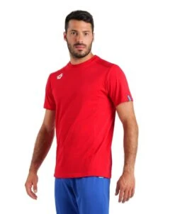 Arena Team Solid Panel Cotton T-Shirt -Swim Gear Sales 004899 400 team t shirt panel 001 o 3 2 1
