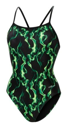Dolfin Women's Print V-Back One Piece 20 Dolfin Women's Print V-Back One Piece -Swim Gear Sales 0100 b23d front