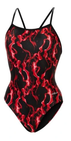 Dolfin Women's Print V-Back One Piece 29 Dolfin Women's Print V-Back One Piece -Swim Gear Sales 0100 b33d front