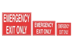 Emergency Exit Only Sign