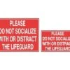Do Not Distract Lifeguard Sign -Swim Gear Sales 18141