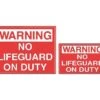 Warning No Lifeguard On Duty Sign 2 Warning No Lifeguard On Duty Sign -Swim Gear Sales 18144