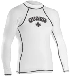RISE Guard Long Sleeve Rashguard 9 RISE Guard Long Sleeve Rashguard -Swim Gear Sales 501lsl front white