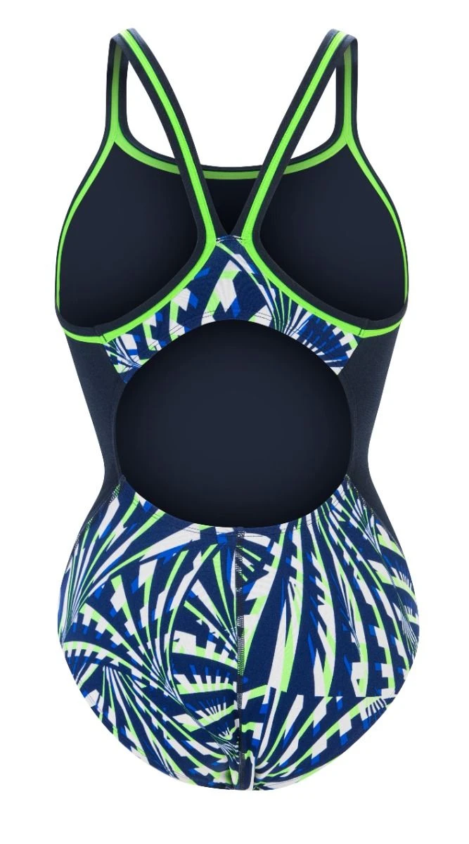 Dolfin Women's Print Color Block DBX Back One Piece 5 Dolfin Women's Print Color Block DBX Back One Piece - Image 3