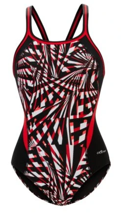 Dolfin Women's Print Color Block DBX Back One Piece 21 Dolfin Women's Print Color Block DBX Back One Piece -Swim Gear Sales 5m00 b39d front2