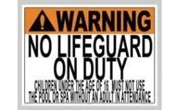 No Lifeguard On Duty Sign