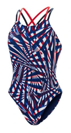 Dolfin Women's Print Atomic Double X Back 22 Dolfin Women's Print Atomic Double X Back -Swim Gear Sales 6a00 b41d front