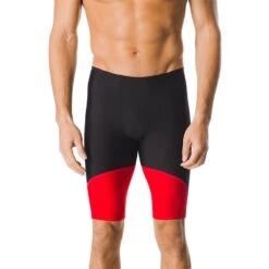 Speedo Spark Splice Jammer -Swim Gear Sales 7705914 0003 black red front
