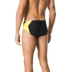 Speedo Spark Splice Brief -Swim Gear Sales 7705915 0002 black yellow back