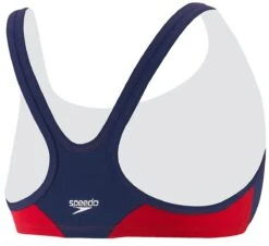 Speedo Guard Sport Bra Top -Swim Gear Sales 781105 back red navy