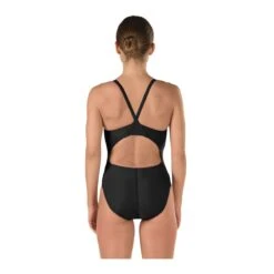 Speedo Solid Flyback Swimsuit -Swim Gear Sales 819006 black back 1 1 1