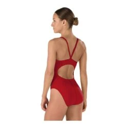 Speedo Solid Endurance Flyback -Swim Gear Sales 819016 maroon back