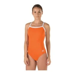 Speedo Solid Endurance Flyback -Swim Gear Sales 819016 orange front