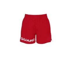 Kiefer 4-Way Stretch Unisex Lifeguard Deck Short -Swim Gear Sales 939200 guard red new edit