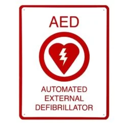 Flat AED Wall Sign