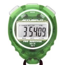Accusplit Pro Survivor A601X Stopwatch -Swim Gear Sales a601x front lime 3