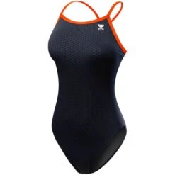 TYR Hexa Durafast Diamondfit -Swim Gear Sales dhex7 black orange front