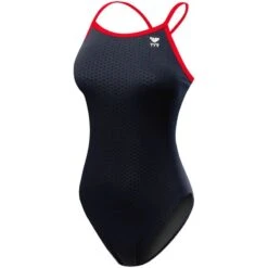 TYR Hexa Durafast Diamondfit -Swim Gear Sales dhex7 black red front
