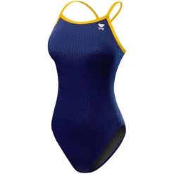 TYR Hexa Durafast Diamondfit -Swim Gear Sales dhex7 navy gold front