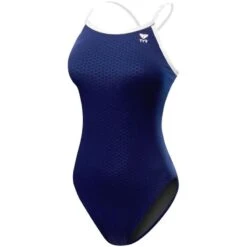 TYR Hexa Durafast Diamondfit -Swim Gear Sales dhex7 navy white front