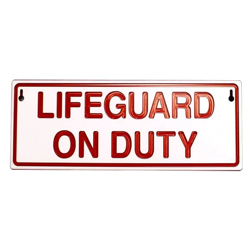 Reversible Lifeguard On/Off Duty Sign 3 Reversible Lifeguard On/Off Duty Sign