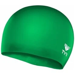 TYR Wrinkle-Free Silicone Jr. Cap -Swim Gear Sales lcsjr green
