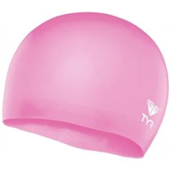 TYR Wrinkle-Free Silicone Jr. Cap -Swim Gear Sales lcsjr pink