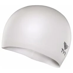 TYR Wrinkle-Free Silicone Jr. Cap -Swim Gear Sales lcsjr white
