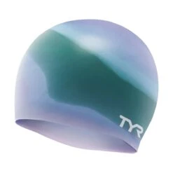 TYR Junior Tiedye Cap -Swim Gear Sales lcsjrtd purple green