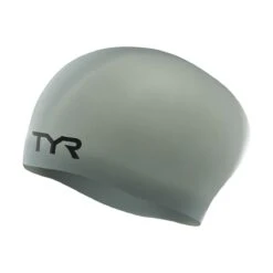TYR Long Hair Wrinkle-free Swim Cap -Swim Gear Sales lcsl grey