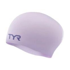 TYR Long Hair Wrinkle-free Swim Cap -Swim Gear Sales lcsl lavender