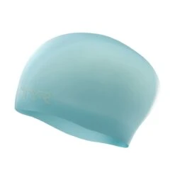 TYR Long Hair Wrinkle-free Swim Cap -Swim Gear Sales lcsl light blue