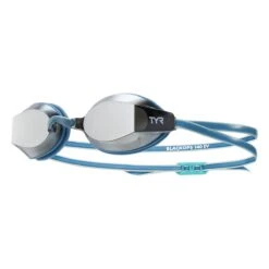 TYR BlackOps 140 EV Mirrored Women's Goggles -Swim Gear Sales lgbkopfm silver teal blue