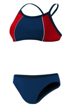 RISE Solid Poly Splice Bikini -Swim Gear Sales lgs23 front navy red1