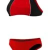 RISE Solid Poly Splice Bikini 1 RISE Solid Poly Splice Bikini -Swim Gear Sales lgs23 front red black1