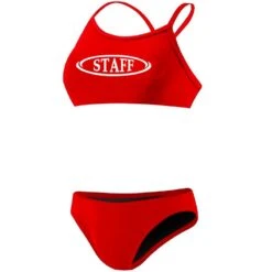 RISE Staff Poly V-Back Bikini -Swim Gear Sales lgs26st red