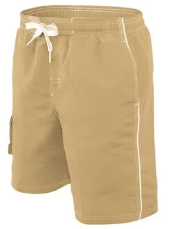 RISE Solid Male Flex Short -Swim Gear Sales lgs30s front khaki