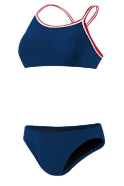 Rise Solid Poly Tri Color Bikini 5 Rise Solid Poly Tri Color Bikini -Swim Gear Sales lgs82 front navy 1