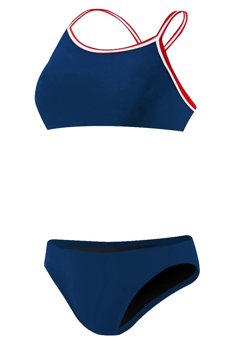 Rise Solid Poly Tri Color Bikini 4 Rise Solid Poly Tri Color Bikini - Image 2