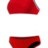 Rise Solid Poly Tri Color Bikini -Swim Gear Sales lgs82 front red 1