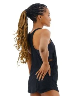 TYR Solid Madison 2 In 1 Tank -Swim Gear Sales tmaso7a solid madison 2in1 tank black 2 4