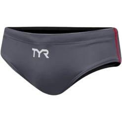 TYR Thresher Racer Swimsuit 9 TYR Thresher Racer Swimsuit -Swim Gear Sales tpsr6a grey red front