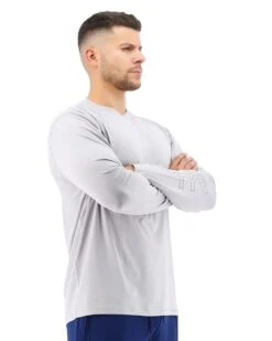 TYR Men's Long Sleeve Sun Shirt -Swim Gear Sales tsmls7a mens long sleeve sunshirt gray 2