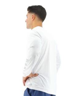 TYR Men's Long Sleeve Sun Shirt -Swim Gear Sales tsmls7a mens long sleeve sunshirt white 1
