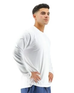 TYR Men's Long Sleeve Sun Shirt -Swim Gear Sales tsmls7a mens long sleeve sunshirt white 2